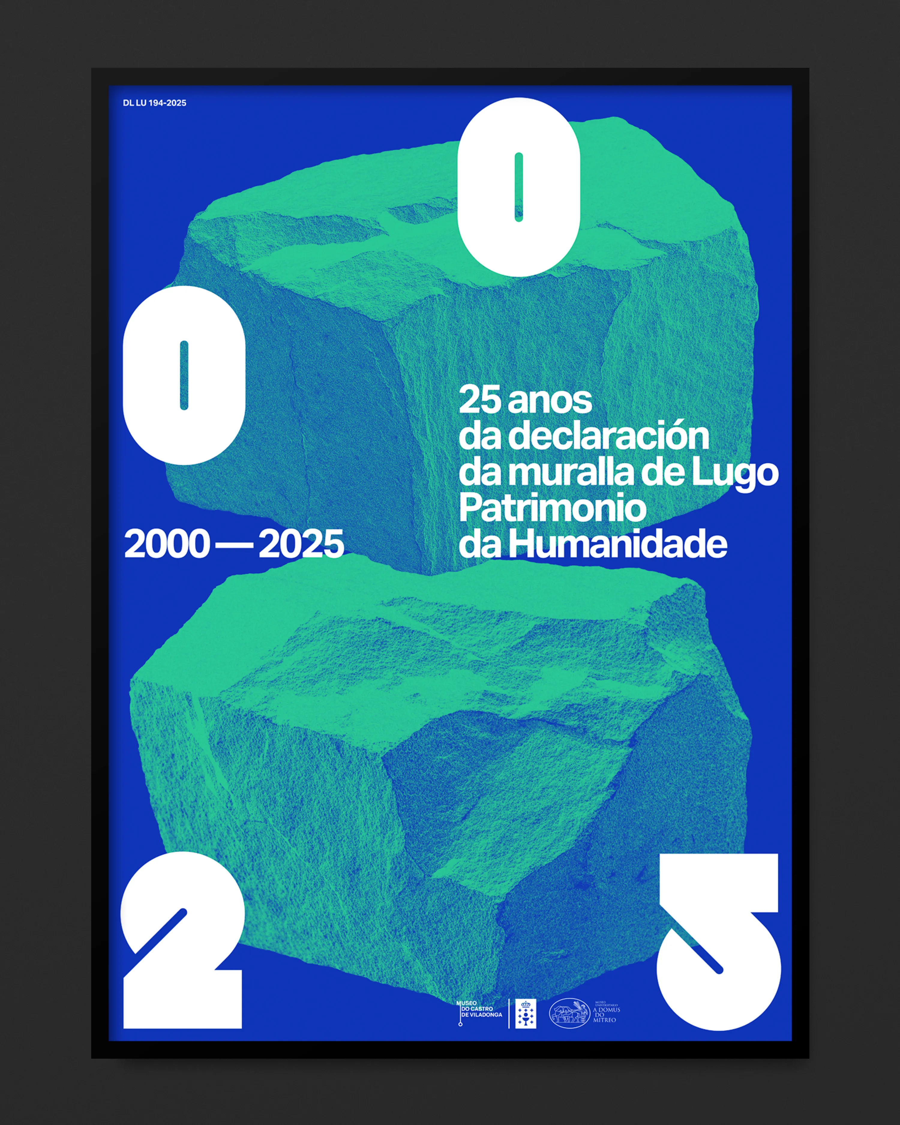 Gráfica exposición 25 anos da declaración da muralla de Lugo Patrimonio da Humanidad