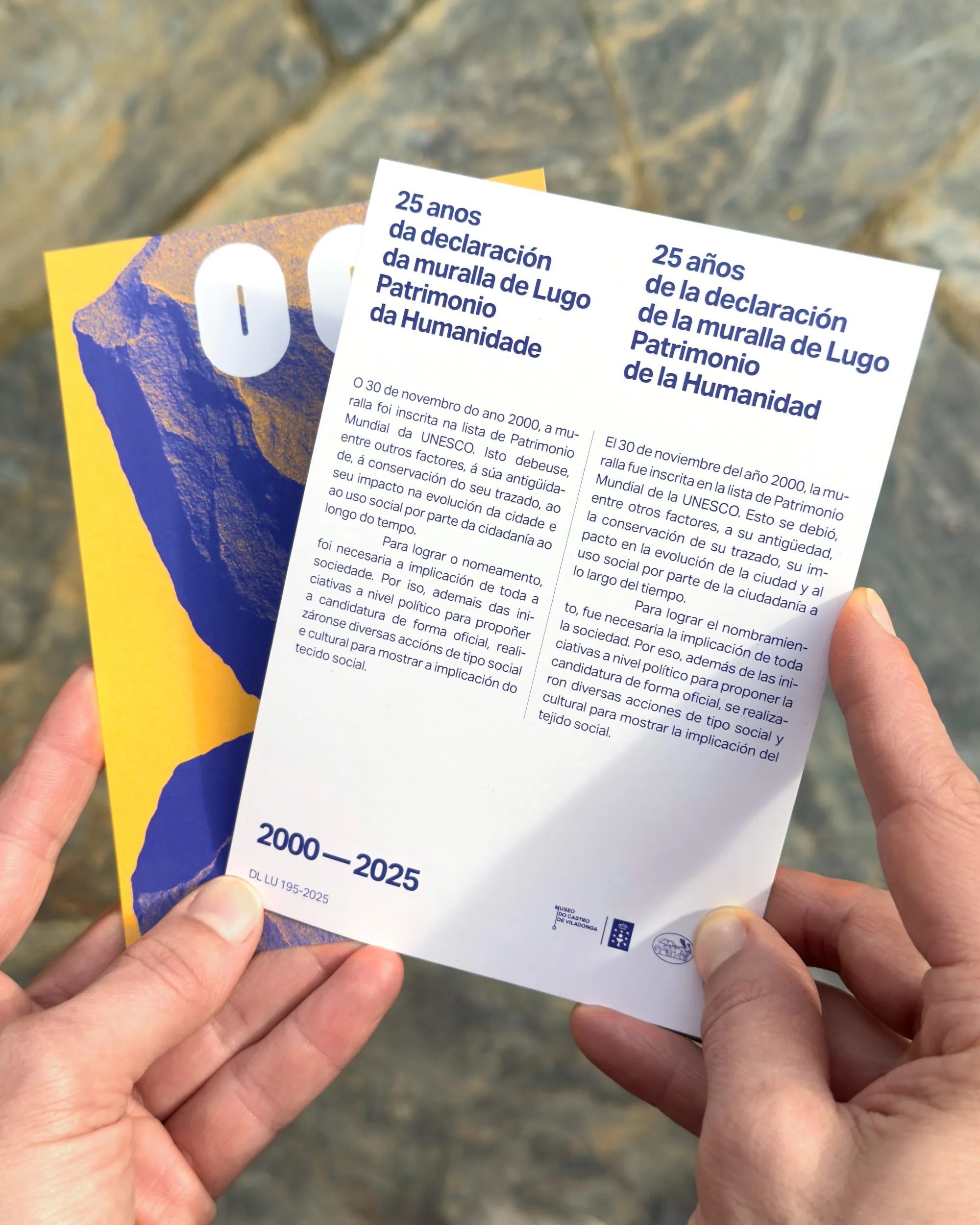 Gráfica exposición 25 anos da declaración da muralla de Lugo Patrimonio da Humanidad