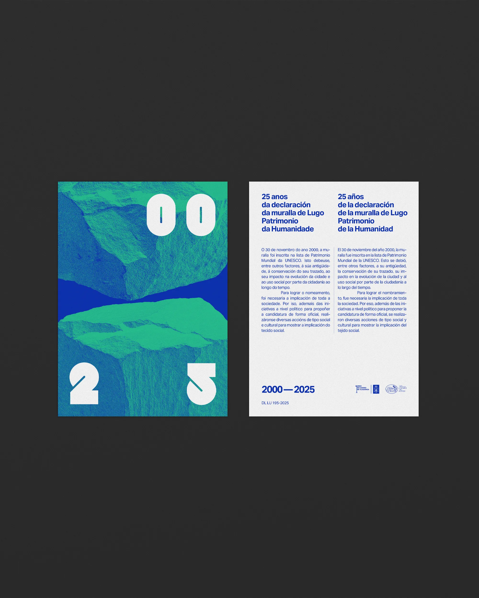 Gráfica exposición 25 anos da declaración da muralla de Lugo Patrimonio da Humanidad