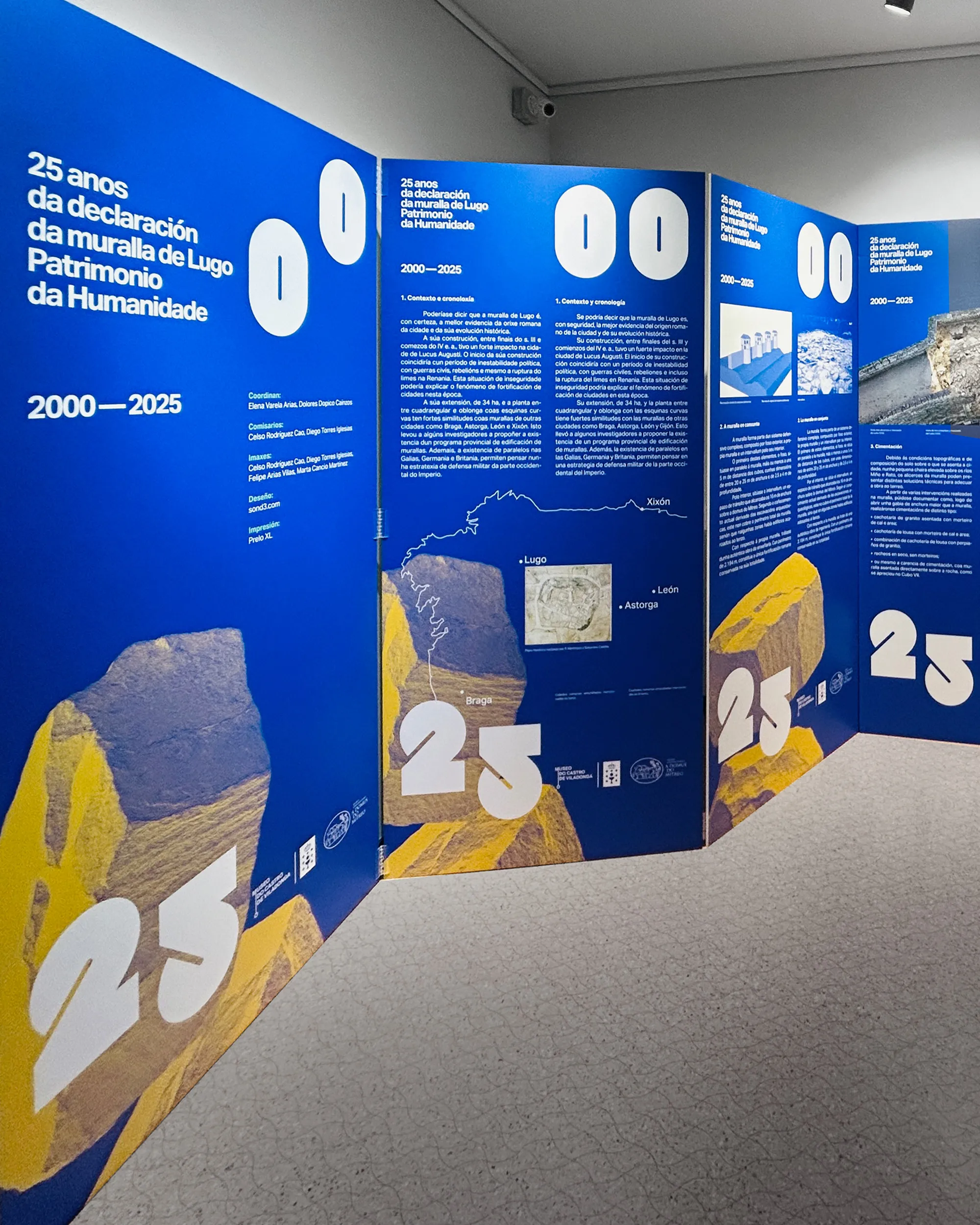 Gráfica exposición 25 anos da declaración da muralla de Lugo Patrimonio da Humanidad