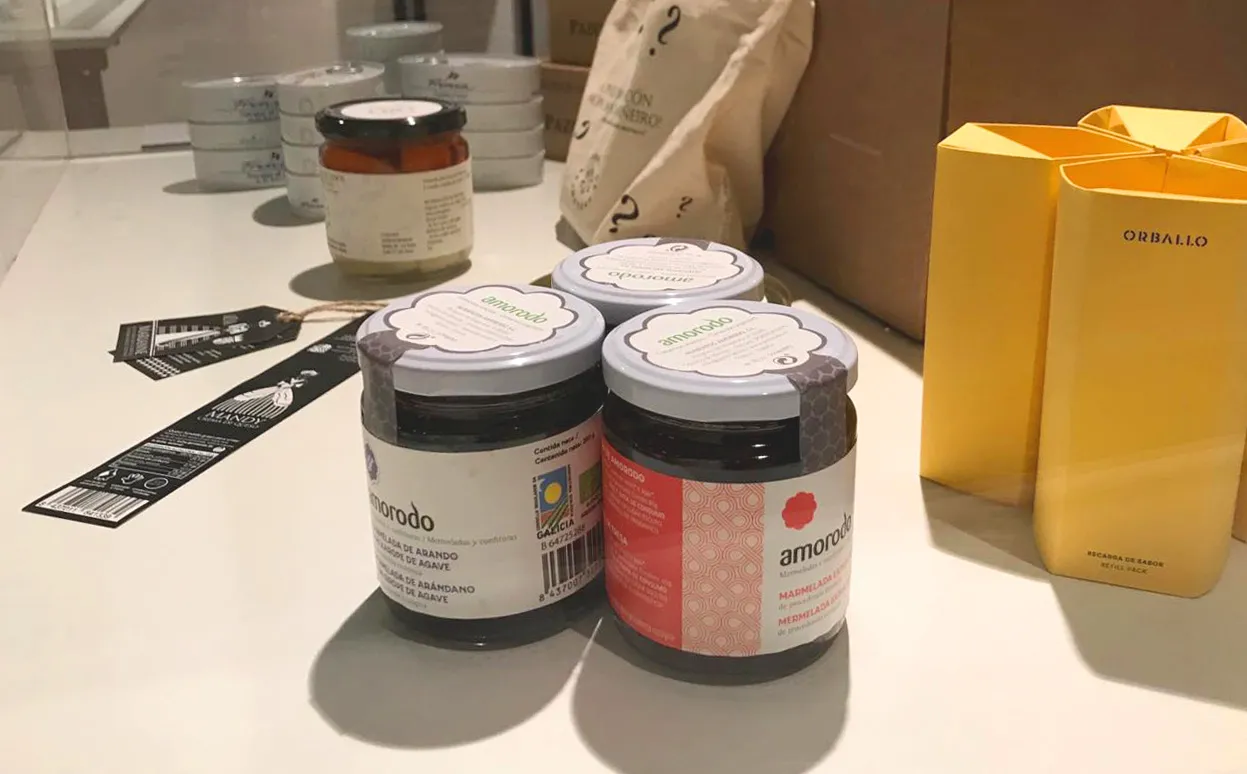 Mermeladas Amorodo — caixa de produto