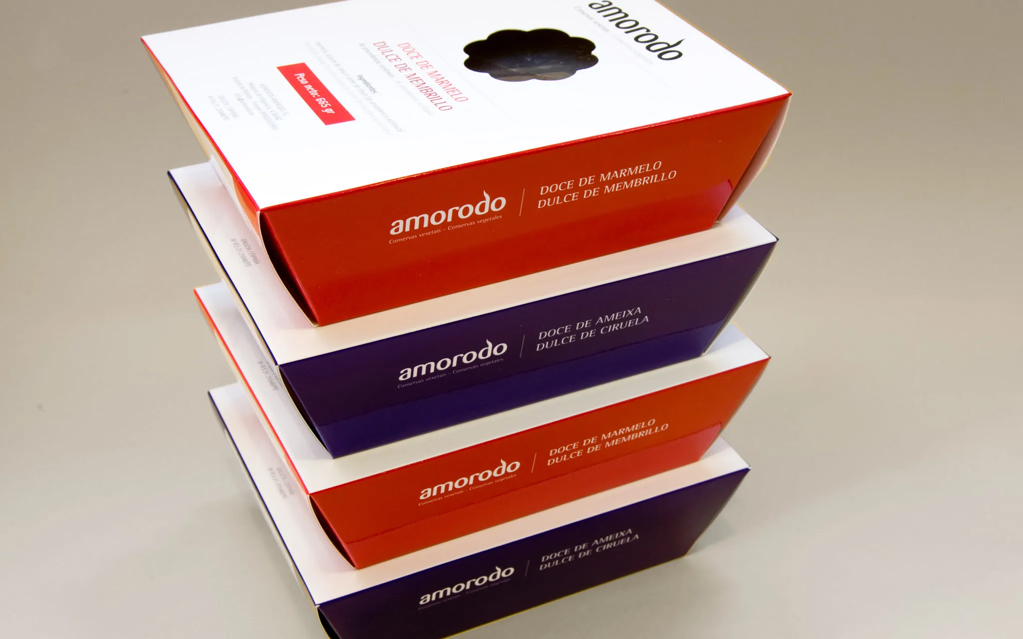 Mermeladas Amorodo — caixa de produto