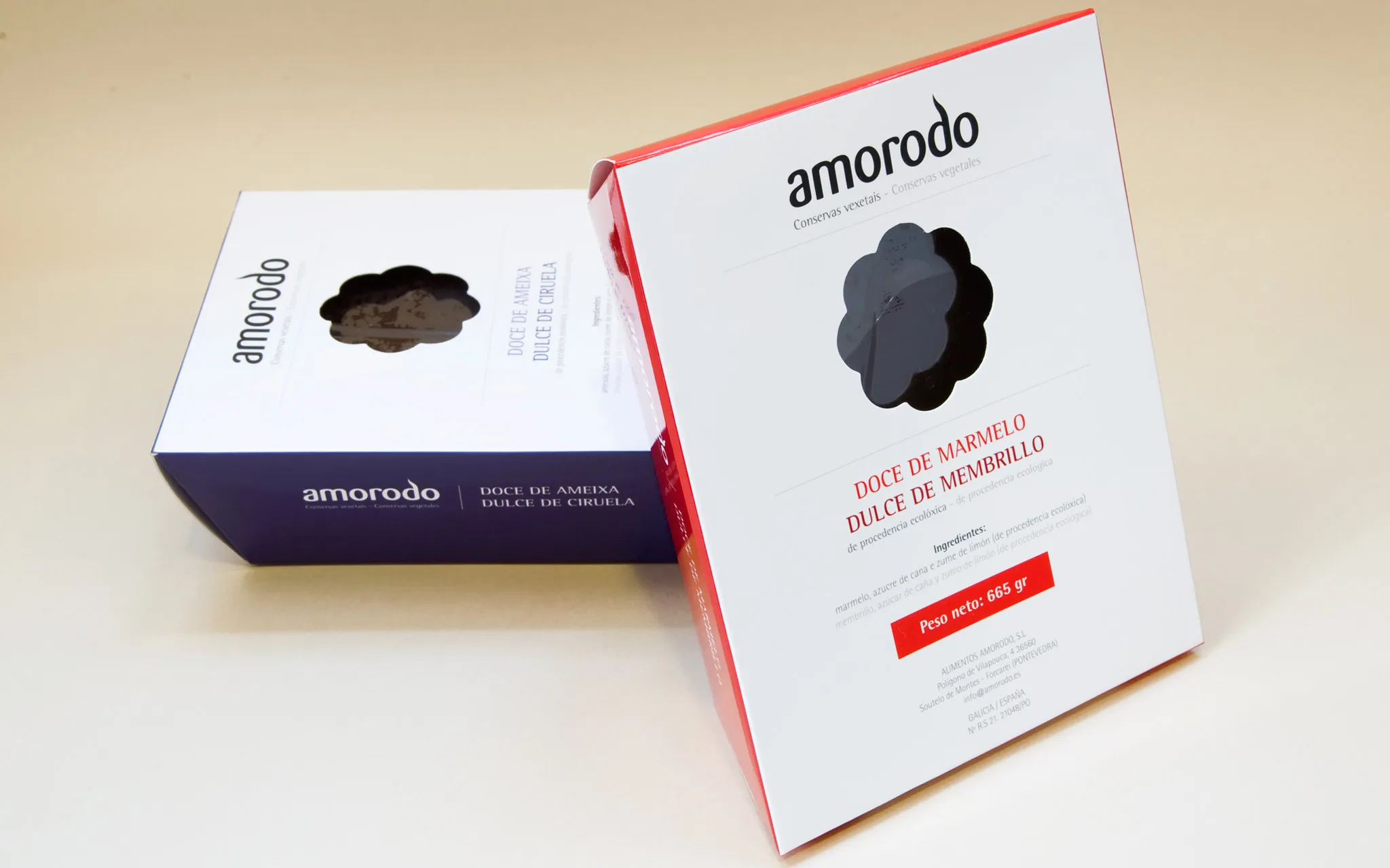 Mermeladas Amorodo — caixa de produto