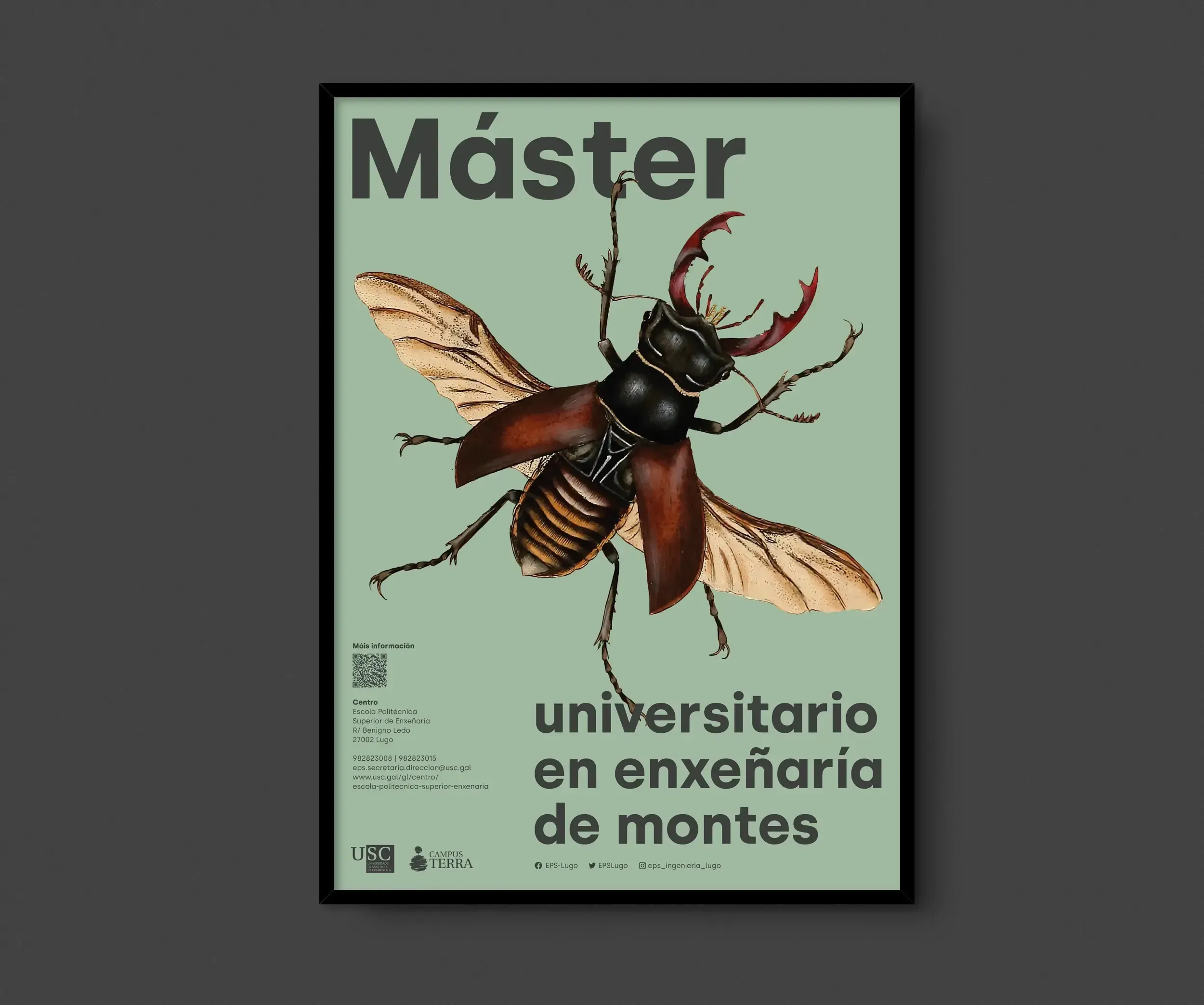 Cartel do Máster en Enxeñaría de Montes da EPSE USC