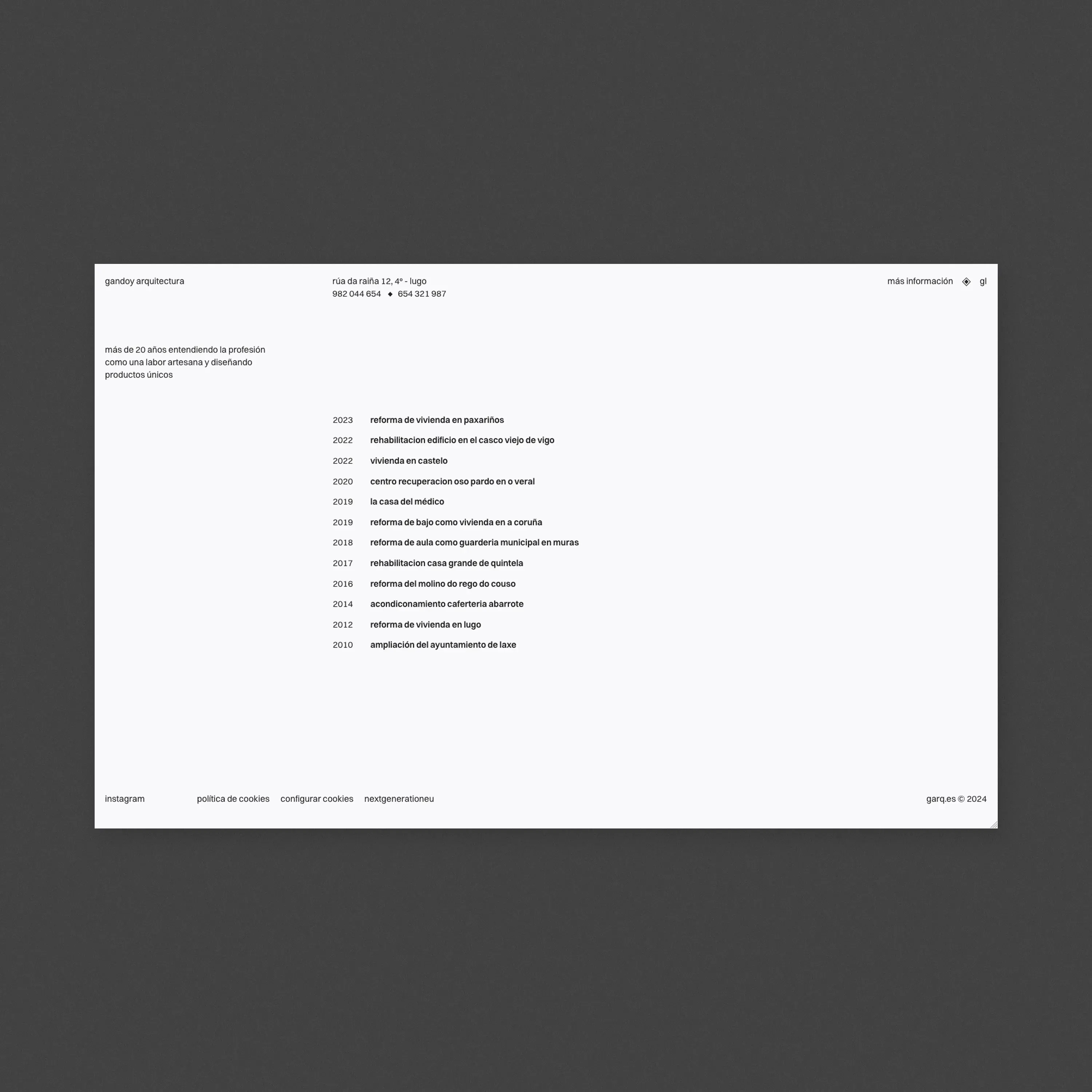 Web de garq arquitectura